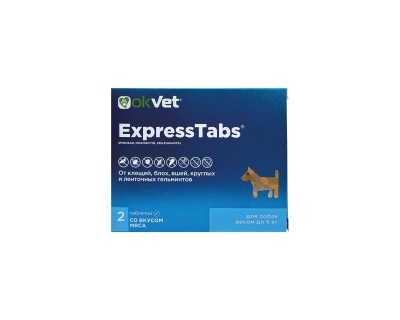OKVET Express табс  собаки 2,5 до 5 кг(00258)													