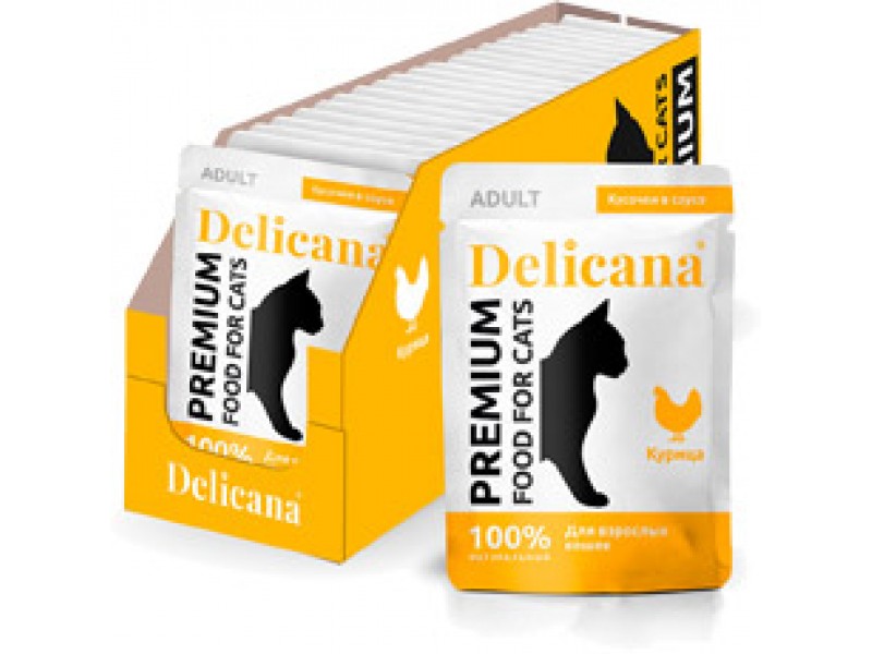 Delicana д/кошек курица в соусе 85гр (20431)	