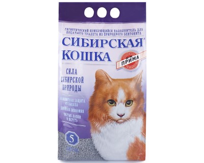 Сибирская кошка ПРИМА 5л комкующийся (24007)																					