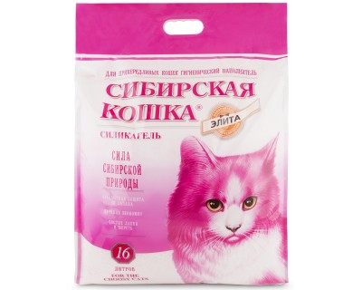 Сибирская кошка Элита силикагель 16л привередливых (24235)																					