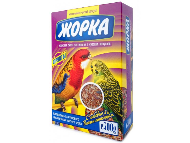 Жорка д/мелких и средних попугаев Фрукты 500г(15008)			